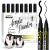 Tesquio Black Paint Marker 8 Pack Dual Tip Acrylic Paint Pens Ideal for Wood Rock Painting Canvas Stone Glass Ceramic Black 1mm&1-5mm