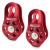 NewDoar Fixed Plate Micro Pulley,26KN CE Certified General Purpose Small Aluminum Rope Pulleys for Climbing/Aloft Work/Rappelling/Rescue Etc Pack of 2(26KN Pulley Red)