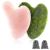 Yosemy 2stk Gua Sha 1stk Jade Face Massage Stone+1stk Rosenquarz Guasha Stein Massage Tool with 2stk Sampling bag Scraping Beauty tool Spa Face care tool for neck body crystal heart shape