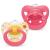 Nuk signature baby pacifier |6-18 months |Calms 95 % of the babies |BPA-free silicone pacifier in heart shape |With etui |Pink heart |2 pieces 6-18m standard pink old.