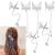Flymind 6Pcs Moving Butterfly Tassel Hair Clips  Elegant Tassel Butterfly Hairpin Antique Side Clip Will Move Hairpins Decorative Hair Accessories for Women Girls (Silver)