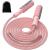 FITMYFAVO Jump Rope Cotton Adjustable Skipping Weighted jumprope for Women，Adult and Children Athletic Fitness Exercise Jumping Rope (Pink)