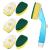 Non Scratch Dishwand Refills Handle Dish Wand Refill Pack 6 Heavy Duty Replacement Sponge Heads Set Soap Dispenser Scrubbers Dishwashing Scrub Dispensing Brush Pads Dishwasher Cleaning Tool kit 7 Piece Set