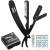 Utopia Care Professional Barber Straight Edge Razor Safety with 100-Pack Derby Blades - 100 Percent Stainless Steel (Black)