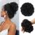 FESHFEN Messy Bun Hair Piece Hair Scrunchies Thick Curly Wavy Hair Piece Synthetic Donut Updo Hairpieces for Women Girls Natural Black 55 g (Pack of 1) 55 g (Pack of 1) 2# Natural Black