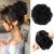 FESHFEN Messy Bun Hair Piece Hair Scrunchies Thick Curly Wavy Hair Piece Synthetic Donut Updo Hairpieces for Women Girls Off Black 55 g (Pack of 1) 1B# Off Black