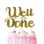 Well Done Cake Topper Glitter Cardstock Party Favour Party Decoration Cake Toppers (Gold) Gold