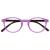 Opulize Zen Reading Glasses Cool Round Frame Spring Hinges Scratch Resistant Shiny Pink Mens Womens R24-4 +2.00 +2.00 Magnification Shiny Pink Front With Dark Violet Pattern Arms