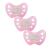 Dentistar Silikon Night Schnuller in the 3 -Set - Size 2 6-14 months - Nuckel lights in the dark - Luminous snull with dental level - Made in Germany - Cat pink