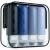 Gemice silicone travel bottles 90ml set 4 pieces of vertical travel container and travel toilet items set FDA approved refillable fluid container for shampoo cream rinsing body care navy
