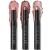 FOCALLURE 3PCS Cream Eyeshadow Stick Sets Matte and Shimmer Eye Brightener  Light to Dark Pink Pencil Long Lasting Waterproof Eye Shadow Highlighter Makeup Rose Hangover