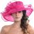Kentucky Derby Church Dress Hat for Women Yellow Fascinator Bridal Tea Party Wedding Hat Wide Brim S019-rose