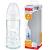 NUK First Choice glass bottle 0-6 months | Temperature control | Silicone teat | Colic valve | BPA-free | 240 ml clear