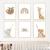 Meinbaby123 Poster Kinderzimmer 6 Set Din A4 Wall pictures pictures boho baby room decoration wall poster premium (sloth & friends 6er set)