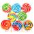 Lollipops 25 x 30g Rainbow Swirly Round Lollies. Kids Party Bags Sweets. Halal Vegan. Cake Toppers & Party Favours. Great Value. Assorted Colours.