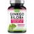 Vegan Ginkgo Biloba extract highly dose - with vitamin B12 to reduce fatigue and fatigue - 365 small tablets that are easy to take 64 g (1 Pack)