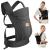 VRBabies baby carrier for newborns from birth ergonomic with adjustable belt baby belly strap back carrier slightly & breathable - 0 to 2 years (black - with belt) black upgraded - with belt