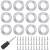 12PCS Bird Nest Box Protection Plates 32mm Wild Bird Boxes Garden Small Birds Metal Plate Birdhouses Bird Houses Robin Nest Box Sparrow Nest Box Owl Budgie Swift Stainless Steel Plate