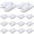 Geyoga 12 Pairs Spa Slippers White Open Toe Disposable Slippers Guest Bridesmaid Slippers Travel Slippers Guest Slippers for Shoeless Home Spa Party Guest Hotel and Travel Fits Most Men and Women