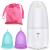 Menstrual Cup Kit YTYOMUR Menstrual Cup Set with Two Reusble Period Cups Compact Design - Easy to Hide to Avoid Embarrassment Travel Friendly