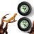 Reptile Tank Accessories 2 PCS Reptile Thermometer and Humidity Gauge for Bearded Dragon Jumping Spider Leopard Gecko Hermit Crab Gecko Ball Python Lizard black round