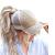 ProMindFun Womens Ponytail High Messy Bun Hats Distressed Baseball Caps Unconstructed Washed Dad Hat Girls Trucker Ponycaps 03-light Khaki