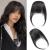 Real Human Hair Bangs Flat Bangs Clip in Bangs Hair Extensions Fringe Hair with Temples Natural Black Color Air Bangs Natural Black