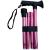 Deluxe 4-Part Folding Adjustable Aluminium Metallic Compact Walking Stick Cane for Men Ladies and Women with Soft Grip Gel Handle 33.5 37.5 Pink