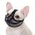 ILEPARK French bulldog muzzle no cover forehead dog muzzle for short snout dog adjustable breathing mesh anti -biting chewing (s black) s black