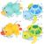 Pinenuts Baby Bath Toys 4 Pcs Baby Bath Tub Toys Wind-up Toys Paddling Pool Toys Floating Swimming Ducks & Turtles Water Toys for Toddler Kids Girls Boys Bath-time Shower Gifts