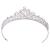 Vofler Crystal Tiara Silver Crown Headband Headpiece Rhinestone Leaf Hair Jewelry Decor for Women Ladies Little Girls Bridal Bride Princess Birthday Wedding Pageant Prom Halloween Costume Party
