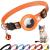 Croc-Cat Airtag Cat neck band accessories compatible with Apple Airtag collar with safety buckle anti-strangulation for kittens and small dogs GPS Airtag not included! ... orange