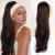 PORSMEER Ponytail Extension Drawstring Ponytail Hair Extensions Dark Brown Color 26 Inch Long Natural Straight Wavy End Synthetic Hairpiece for Women Girls Daily Use/Party Dark Brown-6#