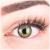 Glamlens colored green contact lenses Mirel green strongly covering natural silicone comfort lenses -1 pair (2 pieces) with strength -3.00 diopttria -3.0 diopters 8.6 millimeters 14.00 millimeters 2.0