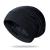 OLESILK Mulberry Silk-Bonnet for Curly Hair, Silk Hair Bonnet for Men Sleeping, Silk Sleep Cap Hair Warp for Medium or Short Frizzy Hair, Unisex, Black Medium Black