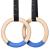 PACEARTH Gymnastics Rings Wooden Olympic Rings 1500lbs with Adjustable Cam Buckle 14.76ft Long Straps with Scale Non-Slip Training Rings for Home Gym Full Body Workout