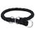 Trixie cavo pull -stop collar size L - XL: neck circumference 52 60 cm/ 18 mm in black - dog collar made of belt strap for large to very large dogs round braided 144101 black L -XL: 52 - 60 cm