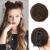 Sofeiyan 2PCS Mini Claw Clip in Hair Bun Messy Cat Ears Hair Bun Extension Synthetic Donut Wig Accessory Updo Space Bun Hair Pieces for Women Girls Darkest Brown & Light Auburn Mixed
