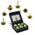 Creano 6 Teblumen gift box green tea in noble magnetic box with silver embossing - 6 different varieties - Gift for Christmas green tea 6 pieces (1 Pack)