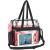 Clear Bag Stadium Approved, Lightweight Waterproof Roomy Clear Tote Bag, See Through Transparent Clear Bag 12x6x12 Black
