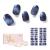 NAILOG Semi Cured Gel Nail Strips 34 pcs Salon-Quality Gel Nail Stickers Long Lasting Nail Wraps for Women with Soft Gel Finish Starry Night