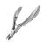 FERYES Cuticle Nippers 1/2 Jaw - Professional Stainless Steel Cuticle Trimmer Scissors and Double Springs Nail Clipper Cutter Remover Pedicure Manicure Tool FL-N300 Silver Silver 2