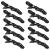 12 pieces hair clips hair clips hairdresser clips combi-clip hairdresser compartment clamps crocodile made of plastic professional black styling hair clips for women