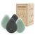myHomeBody Natural Konjac Facial Sponges   Teardrop Shape - for Gentle Face Cleansing and Exfoliation - with Activated Charcoal and Aloe Vera  4pc Set 2 Aloe Green  2 Charcoal Gray
