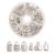 ChangJin One Box of 100PCS Antiqued Silver Metal Cord End Caps for Leather Art