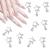 WLLHYF Star Nail Charms 10 Pcs 3D Nail Rhinestones Shiny Gems Crystal Silver Diamonds Color Nail Charms Nail Art Decorations Jewels for Nails Design