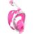 QingSong Kids Snorkel Mask Full Face, Snorkeling Set with Camera Mount, Foldable 180 Degree Panoramic View Snorkeling Gear Anti-Fog Anti-Leak 1white/pink X-Small