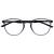 Opulize Met - Blue Light Blocking Glasses Slim Round Frame Scratch Resistant Spring Hinges Improve Sleep Computer Gaming Anti-Reflective Transparent Grey Mens Womens B60-7 +0.00 0 Magnification (Pack of 1) Clear Grey Front Black Arms
