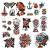 CARGEN Classic Temporary Tattoo Old School Stickers Different Sizes Vintage Sticker Flower Arm Rose Tattoos Swallows Tattoos Butterflies Tattoos Swords Tattoos 1 Count (Pack of 1)
