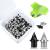 Nuolifee 1/4 Inch Track Spikes, 100 Pieces Steel Track Shoe Spikes Replacements and Spike Wrench for Sports Running Track Shoes Black + Silver